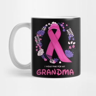 I Wear Pink For My Grandma Breast Cancer Awareness Mug